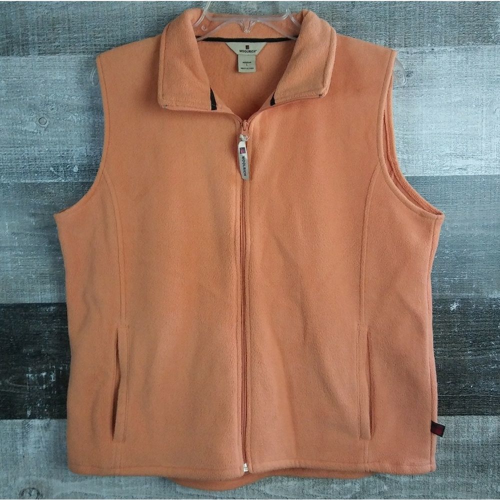 Woolrich Women's Size‎ Large Fall/Winter Vest Fleece Full Zip Up Pockets